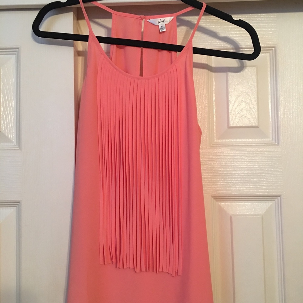 Pink fringe top